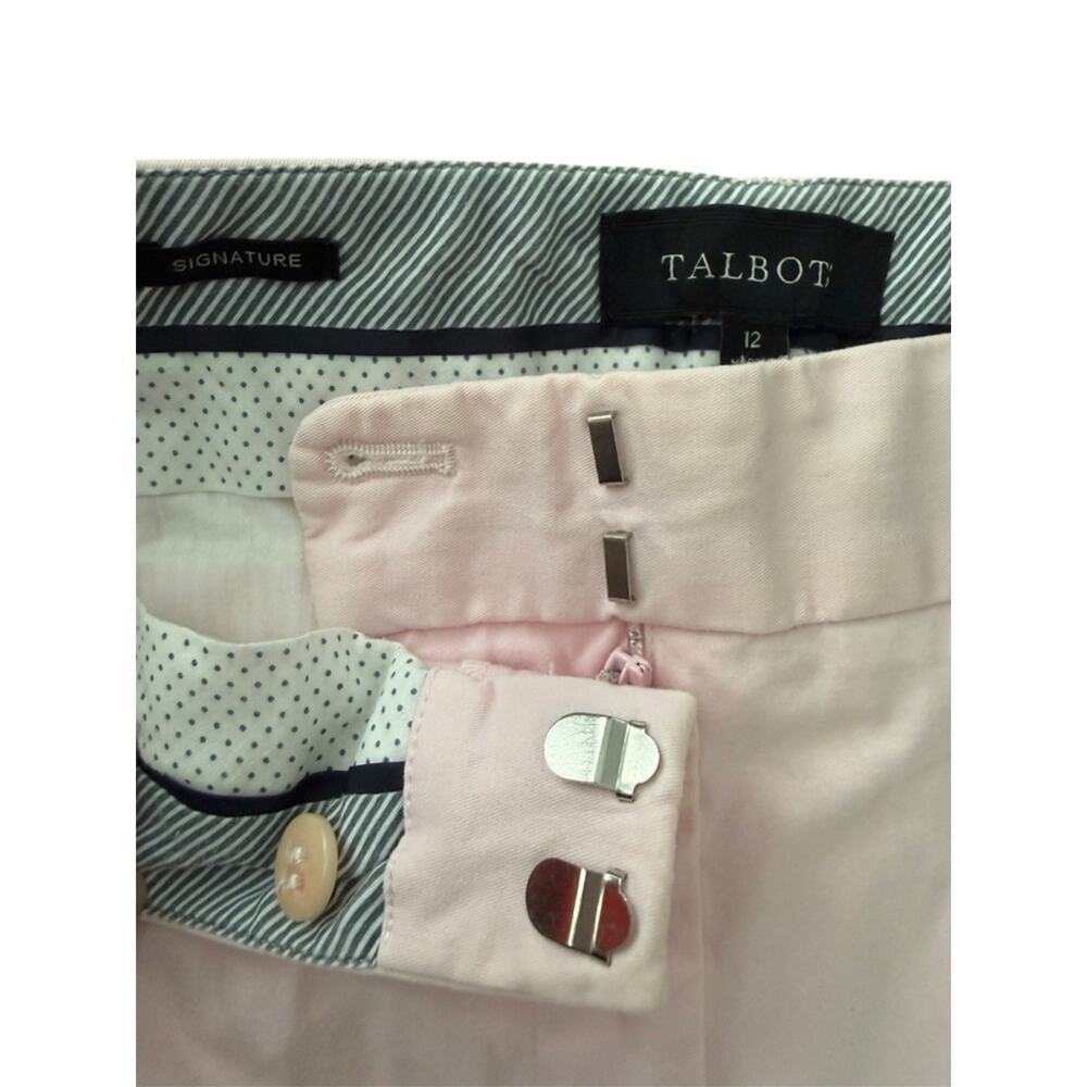Talbots Signature Pink Cropped Ankle Pants Size 12 - Picture 2 of 5